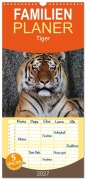 Cover-Bild zum Titel 'Familienplaner 2027 - Tiger mit 5 Spalten (Wandkalender, 21 x 45 cm) CALVENDO' von 'Jörg Hennig'