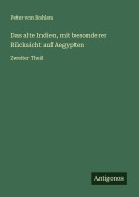 Cover-Bild zum Titel 'Das alte Indien, mit besonderer Rücksicht auf Aegypten' von 'Peter Von Bohlen'