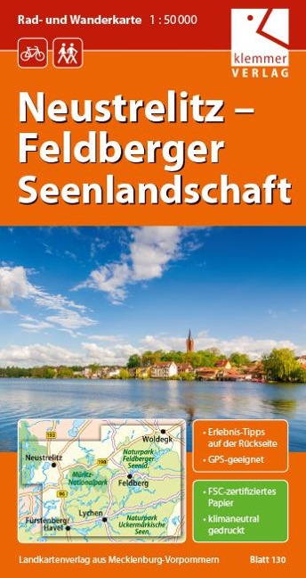 Rad- und Wanderkarte Neustrelitz - Feldberger Seenlandschaft 1 : 50 000 - 