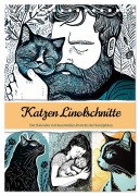 Katzen Linolschnitt - Der Kalender mit kunstvollen Porträts der Samtpfoten (Tischkalender 2026 DIN A5 hoch), CALVENDO Monatskalender - Anja Frost