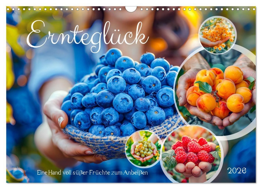 Ernteglück - Eine handvoll süßer Früchte zum Anbeißen (Wandkalender 2026 DIN A3 quer), CALVENDO Monatskalender - Anja Frost
