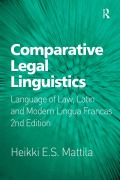 Cover-Bild zum Titel 'Comparative Legal Linguistics' von 'Heikki E. S. Mattila'