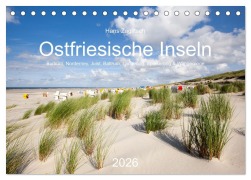 Cover-Bild zum Titel 'Ostfriesische Inseln - Borkum, Norderney, Juist, Baltrum, Langeoog, Spiekeroog, Wangerooge (Tischkalender 2026 DIN A5 quer), CALVENDO Monatskalender' von 'Hans Zaglitsch'
