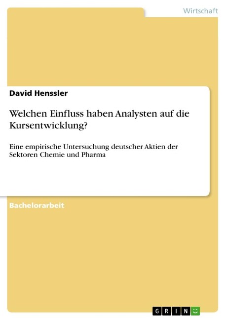 Welchen Einfluss haben Analysten auf die Kursentwicklung? - David Henssler