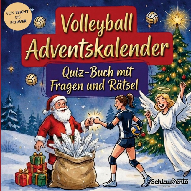 Volleyball-Adventskalender: Quiz-Buch mit Fragen und Rätsel - Schlauvento Interactive