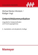 Cover-Bild zum Titel 'Unterrichtskommunikation' von 'Rüdiger Vogt, Michael Becker-Mrotzek'