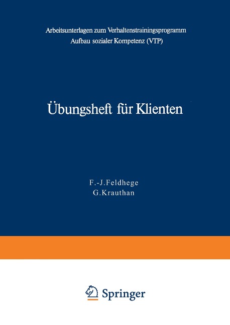 Übungsheft für Klienten - G. Krauthan, F. -J. Feldhege