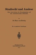 Cover-Bild zum Titel 'Strafrecht und Auslese' von 'Hans Von Hentig'