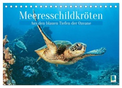 Cover-Bild zum Titel 'Meeresschildkröten: Aus den blauen Tiefen der Ozeane (Tischkalender 2026 DIN A5 quer), CALVENDO Monatskalender' von 'Calvendo Calvendo'