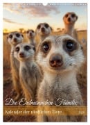 Cover-Bild zum Titel 'Die Erdmännchen Familie - Kalender der niedlichen Tiere (Wandkalender 2026 DIN A3 hoch), CALVENDO Monatskalender' von 'Mb Fotografie'