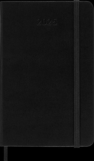 Moleskine Classic 12 Month 2025 Weekly Vertical Planner, Hard Cover, Pocket (3.5" x 5.5"), Black, 144 pages - 