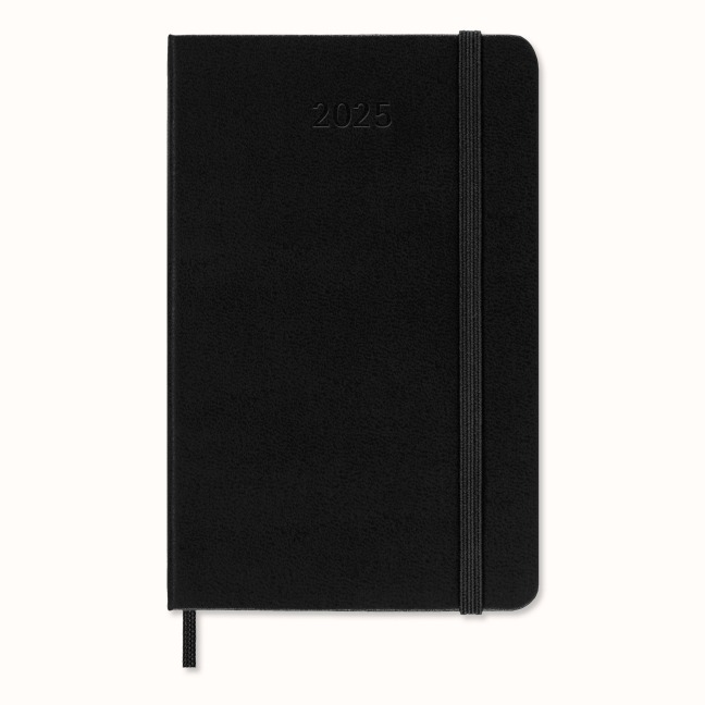 Moleskine Classic 12 Month 2025 Weekly Vertical Planner, Hard Cover, Pocket (3.5" x 5.5"), Black, 144 pages - 
