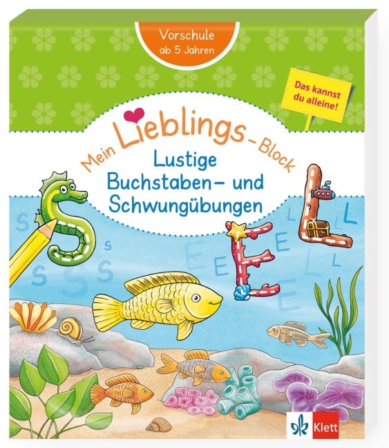 Klett Mein Lieblings-Block: Lustige Buchstaben- und Schwungübungen - 