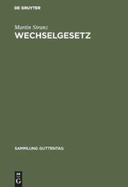 Wechselgesetz - Martin Stranz