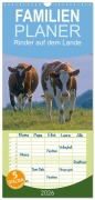 Cover-Bild zum Titel 'Familienplaner 2026 - Rinder auf dem Lande mit 5 Spalten (Wandkalender, 21 x 45 cm) CALVENDO' von 'Bildagentur Geduldig'