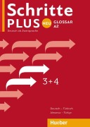 Cover-Bild zum Titel 'Schritte plus Neu 3+4 A2 Glossar Deutsch-Türkisch - Küçük Sözlük Almanca-Türkçe' von ''