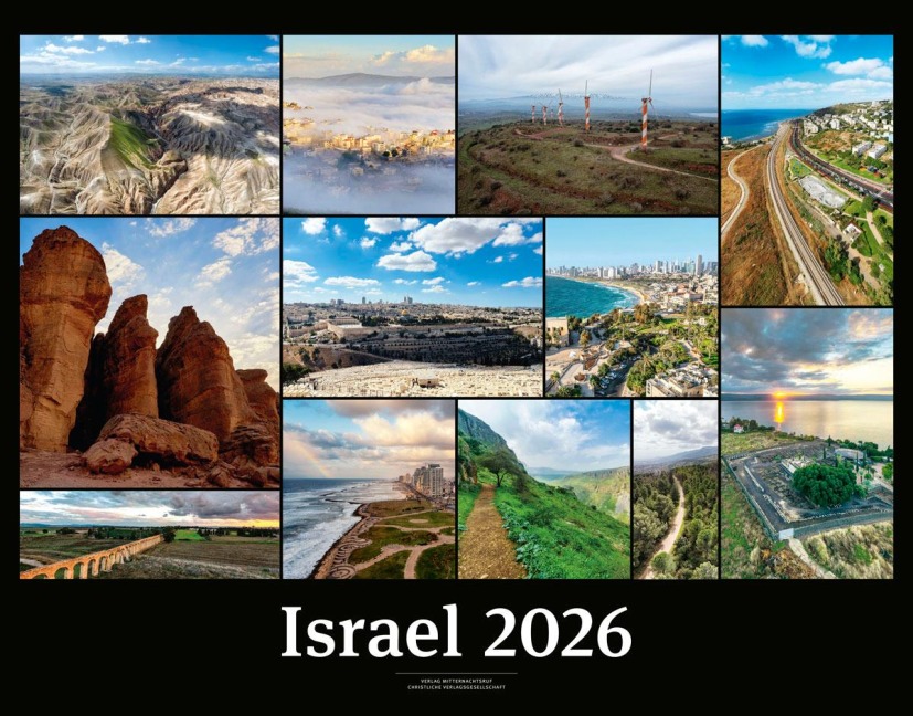 Israelkalender 2026 Black Version - 
