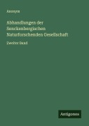 Cover-Bild zum Titel 'Abhandlungen der Senckenbergischen Naturforschenden Gesellschaft' von 'Anonym'