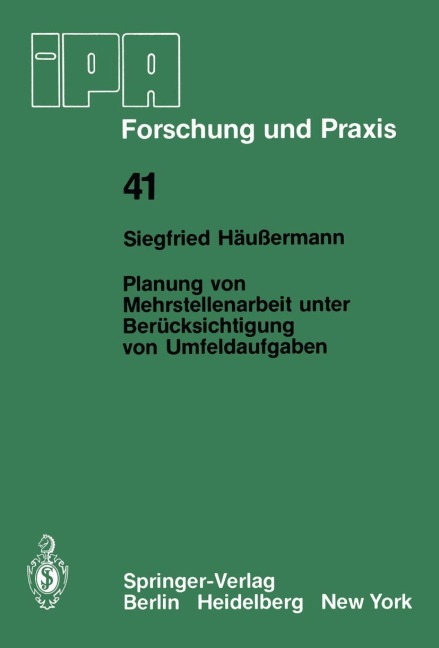 Planung von Mehrstellenarbeit unter Berücksichtigung von Umfeldaufgaben - S. Häussermann