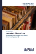 Cover-Bild zum Titel 'pre-teksty i kon-teksty' von 'Krzysztof ¿¿Cki'