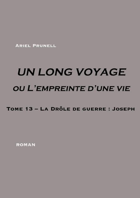 UN LONG VOYAGE ou L'empreinte d'une vie - Tome 13 - Ariel Prunell