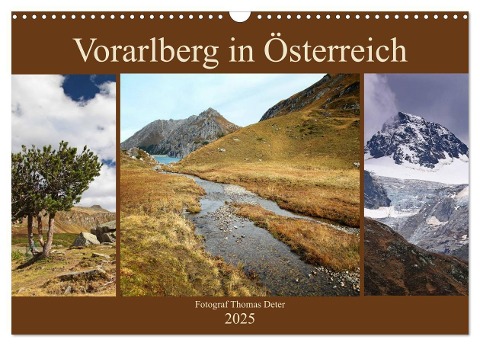 Vorarlberg in Österreich (Wandkalender 2025 DIN A3 quer), CALVENDO Monatskalender - Thomas Deter