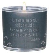 Cover-Bild zum Titel 'Butzon & Bercker Glaswindlicht zur Trauer Ø 6,5 cm - mundgeblasenes Windlicht mit farbig bedrucktem Pergamentumleger, Lieferung in grüner Geschenkverpackung mit weißem Teelicht' von ''