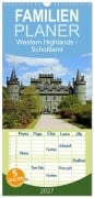 Cover-Bild zum Titel 'Familienplaner 2027 - Western Highlands - Schottland mit 5 Spalten (Wandkalender, 21 x 45 cm) CALVENDO' von 'Sylvia Schwarz'