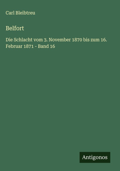 Belfort - Carl Bleibtreu