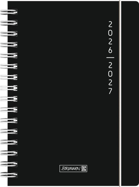 Schülerkalender 2026/2027 "Plain Black" | A5, Kunststoff - 