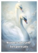Wundervoll zarte Tierportraits (Wandkalender 2026 DIN A3 hoch), CALVENDO Monatskalender - Liselotte Brunner-Klaus