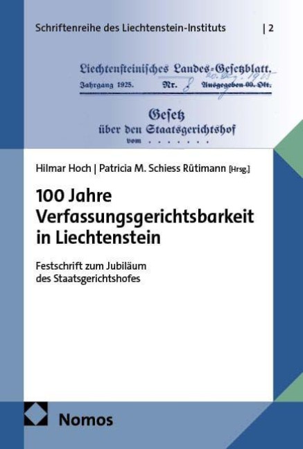 100 Jahre Verfassungsgerichtsbarkeit in Liechtenstein - 