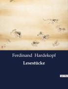 Cover-Bild zum Titel 'Lesestücke' von 'Ferdinand Hardekopf'