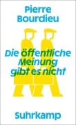 Cover-Bild zum Titel 'Die öffentliche Meinung gibt es nicht' von 'Pierre Bourdieu'