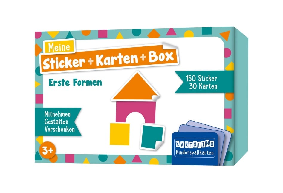 Meine Sticker + Karten + Box - Erste Formen - 