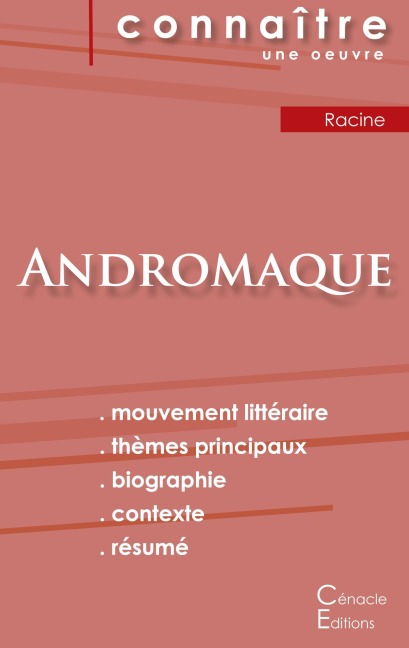 Fiche de lecture Andromaque de Racine (Analyse littéraire de référence et résumé complet) - Jean Racine