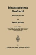 Cover-Bild zum Titel 'Schweizerisches Strafrecht' von 'Ernst Hafter'