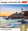 Bretagne & Normandie Sehnsuchtskalender 2024. 53 Postkarten in einem Wochenkalender mit Urlaubsflair. Foto-Tischkalender für einen Hauch Frankreich im Alltag. Auch zum Aufhängen - 