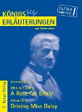 Cover-Bild zum Titel 'A Rose for Emily von William Faulkner und Driving Miss Daisy von Alfred Uhry. Textanalyse und Interpretation.' von 'William Faulkner, Alfred Uhry'