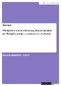Cover-Bild zum Titel 'Phosphorsäurebestimmung. Konzentration an Phosphorsäure in einem Cola Getränk' von ''