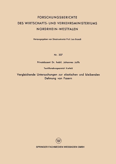 Vergleichende Untersuchungen zur elastischen und bleibenden Dehnung von Fasern - Johannes Juilfs