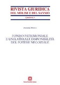 Cover-Bild zum Titel 'Fondo patrimoniale e unilaterale disponibilità del potere negoziale' von 'Antonio Musto'