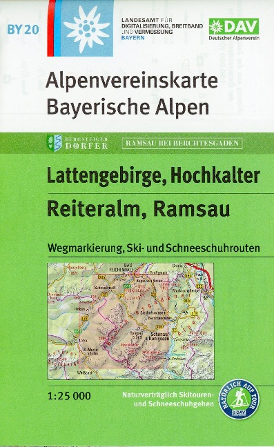 Lattengebirge, Reiteralm, Ramsau 1:25 000 - 