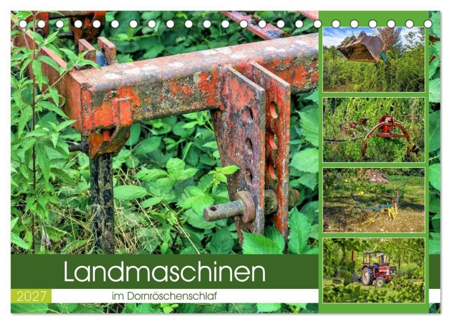 Landmaschinen im Dornröschenschlaf (Tischkalender 2027 DIN A5 quer), CALVENDO Monatskalender - Reinhardt Strobel