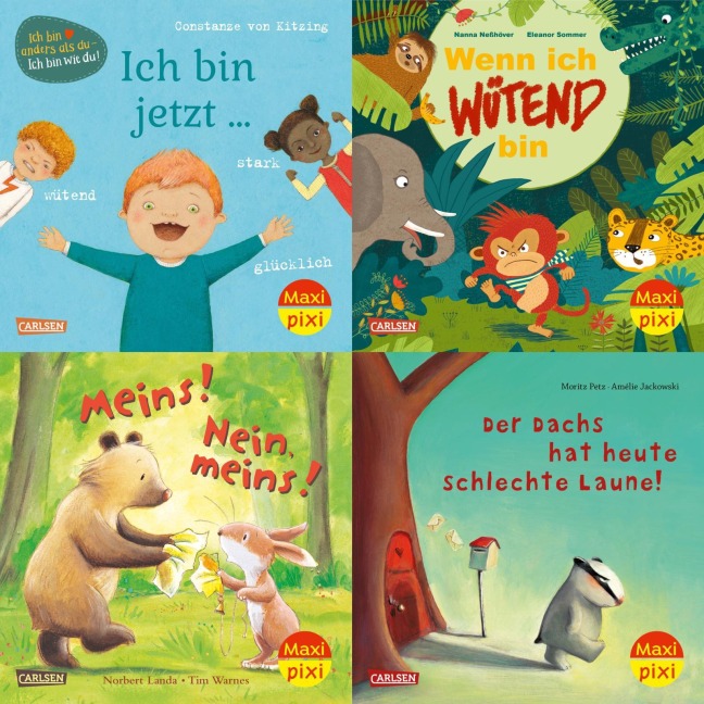 Maxi-Pixi-4er-Set 89: Glücklich, traurig, schlecht gelaunt (4x1 Exemplar) - Diverse