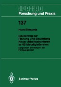 Cover-Bild zum Titel 'Ein Beitrag zur Planung und Bewertung Neuer Arbeitsstrukturen in NE-Metallgießereien' von 'Horst Nespeta'