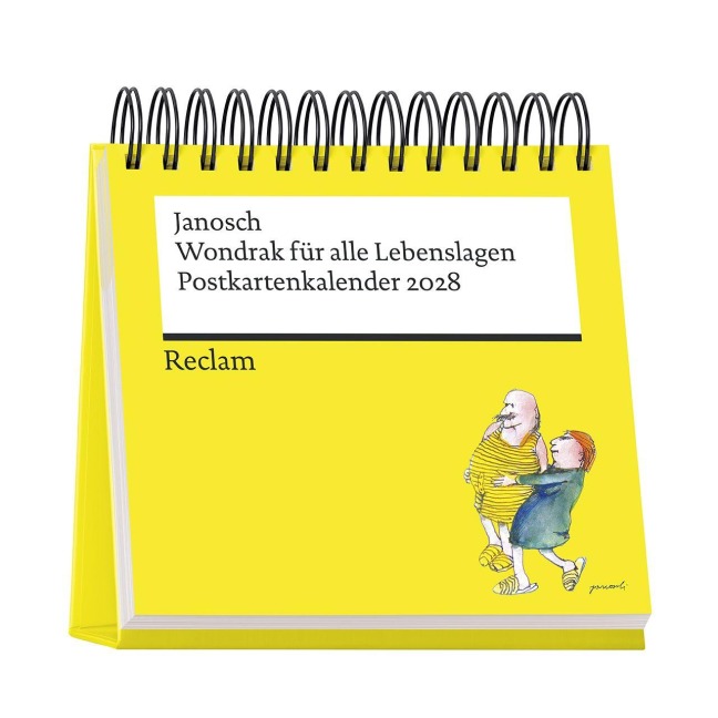 Wondrak für alle Lebenslagen. Postkartenkalender 2028 - Janosch