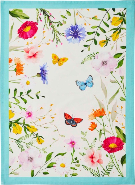 Blütenträume Geschirrtuch "Ein Stück vom Glück", 50 x 70 cm, beige - 