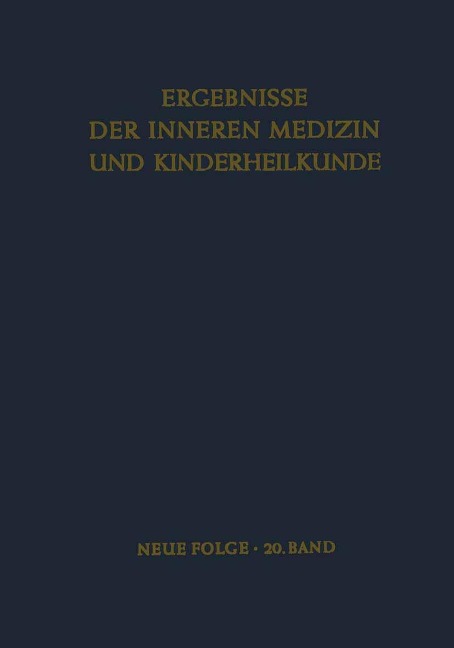 Ergebnisse der Inneren Medizin und Kinderheilkunde - L. Heilmeyer, R. Schoen, B. De Rudder, A. Prader