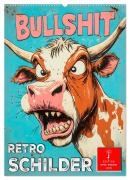 Retro Schilder (Wandkalender 2025 DIN A2 hoch), CALVENDO Monatskalender - Peter Roder
